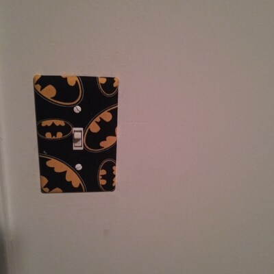 Batman Light Switch Plate Outlet Plug Cover Custom Kids Black and ...
