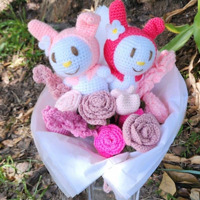 DIGITAL DOWNLOAD Crochet Amigurumi Pattern: Japanese Pink Bunny ...