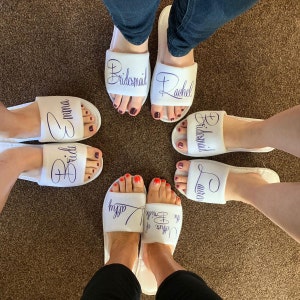 personalized wedding slippers