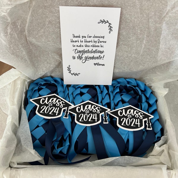 Customizable Graduation Ribbon Lei | Class of 2025 | Seniors ...
