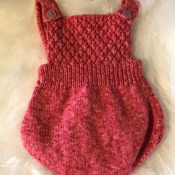 Pineapple Romper Knitting Pattern | Baby Romper PDF Knitting Pattern ...