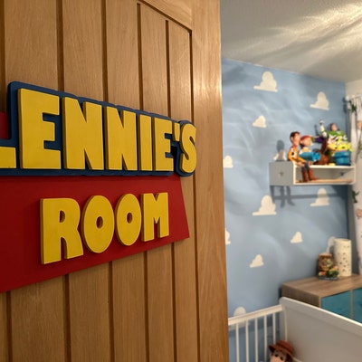 Toy Story Style Wooden Name Door / Wall Plaque / Sign - Etsy