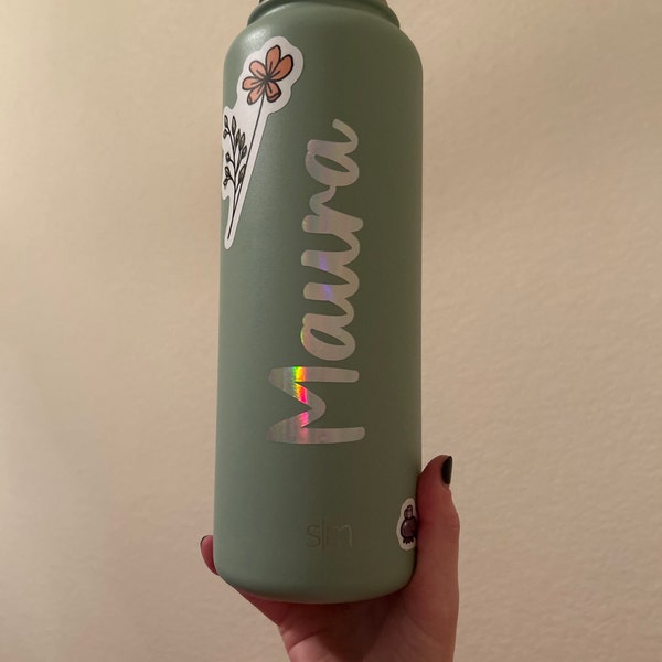Name Stickers for Water Bottles, Vinyl Name Sticker Decal, Custom Decal ...