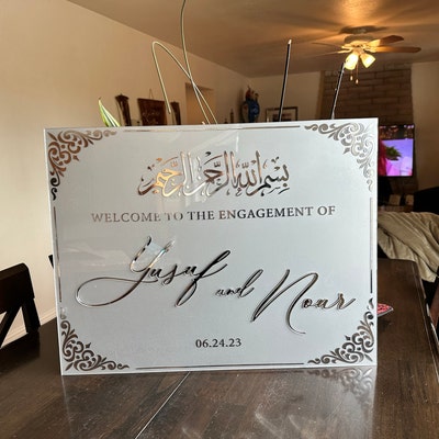 Acrylic Nikkah Sign Islamic Welcome Entrance Sign - Etsy