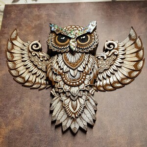 Download Multilayer Mandala Owl Svg Lasecut Files DFXSVG 3d Mandala ...