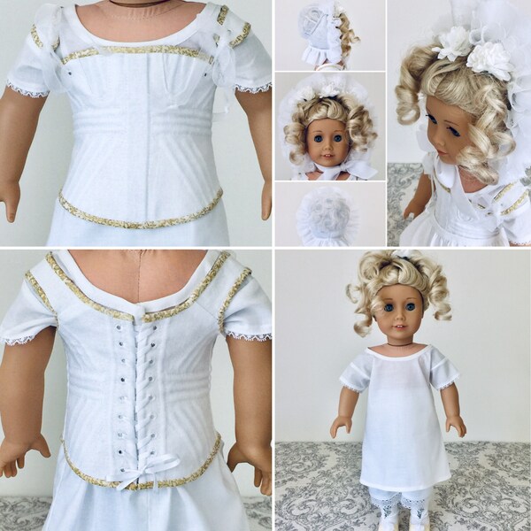 PDF Sewing Pattern Catherine 1830s Shift, Cap and Stays for 18 Inch ...