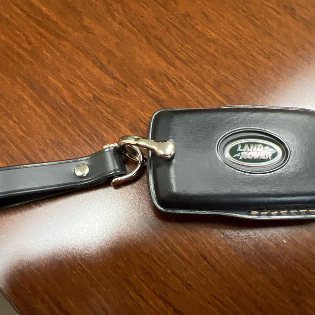 Brown Genuine Leather Car Key Fob Case Cover Holder For Land Rover Range Rover