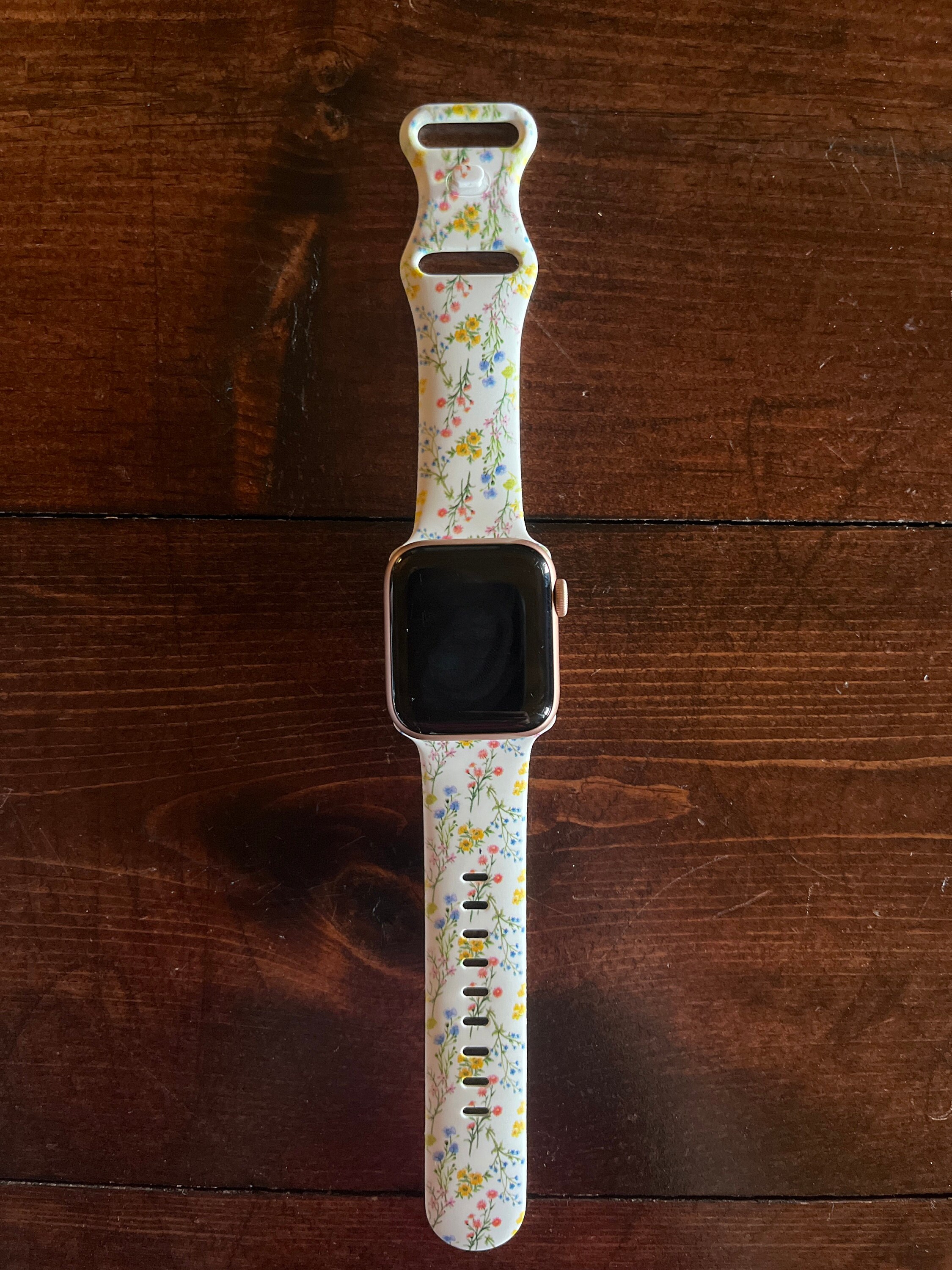 Small Spring Flowers Silicone Watch Band compatible with Apple Watch Fitbit Samsung Garmin