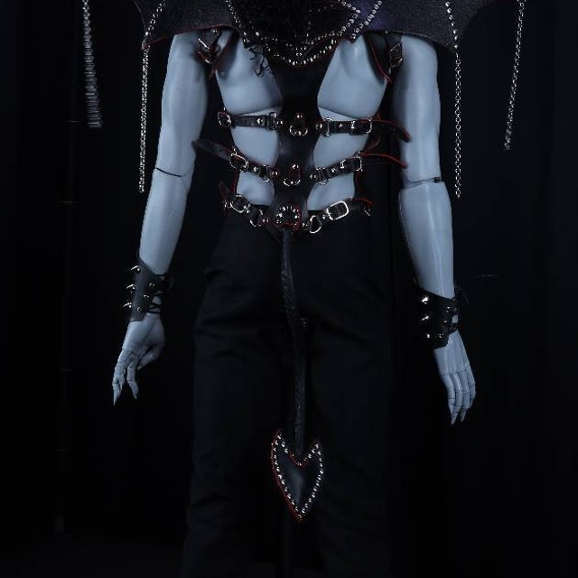 Incubus Leather Harness With Demon Wings and Tail Pattern +  display picture 1
