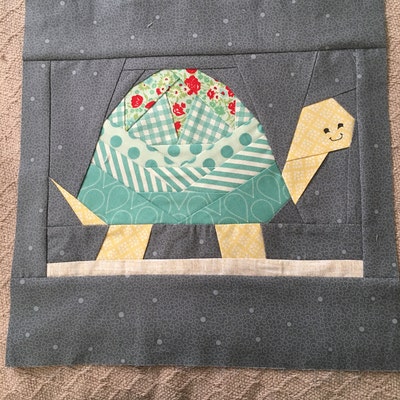 Turtle Paper Pieced Quilt Block Pattern PDF Download, 9 X 12 Inch ...