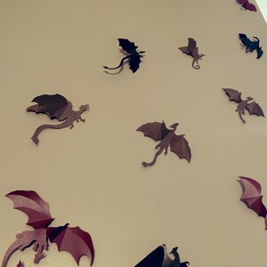 Game of Thrones Inspired 3D Dragon Wall Art: Dragon Silhouettes ...