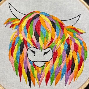 Personalized Embroidered Highland Cow-LE – Monogram Maiden