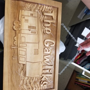 Camp Camper RV Motorhome Carved Wood Sign Personalized Family | Etsy