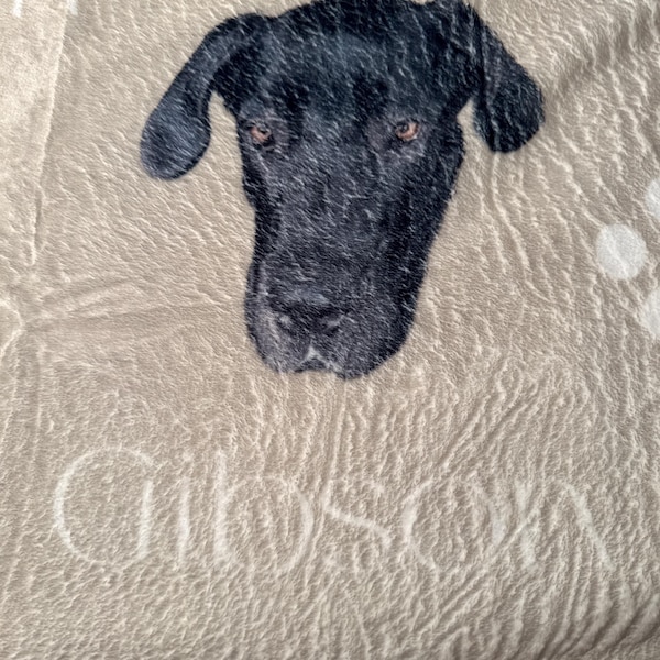 Personalized Dog Photo Fleece Throw Blanket & Quilt - Upload Photo - Gift Idea for Dog Lovers