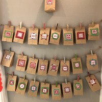 Printable DECEMBER DAILY NUMBERS Red 3, 2, 1.5 or 1 Inch, Advent Calendar. Instant Download ...