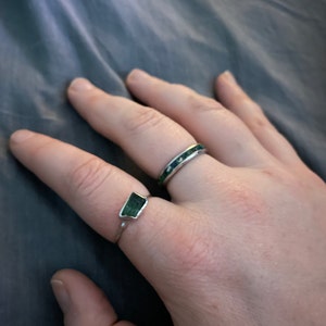 Customer photo from kghagelin, Raw Emerald Ring in Sterling Silver