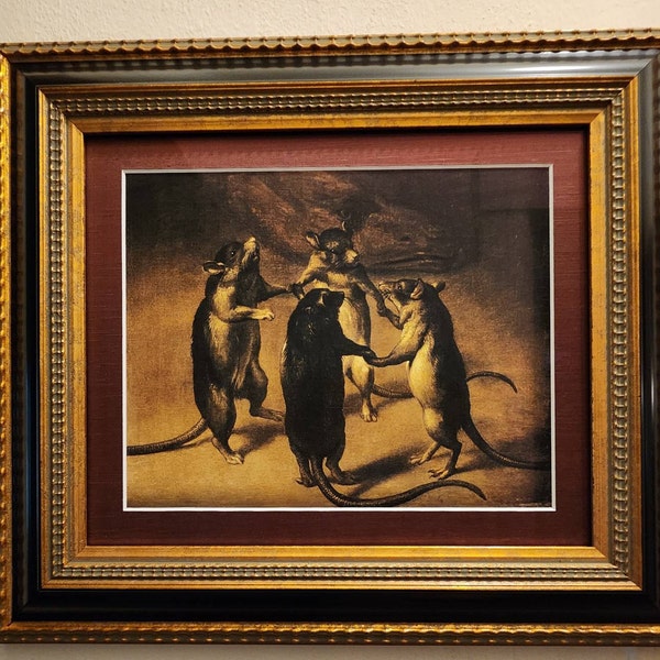 Renaissance Rats The Dance of the Rats, Unframed Art Print, Renaissance Art, Weird ...