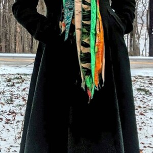 Vintage Inspired Long Wool Coat, Winter Coat Women, Wool