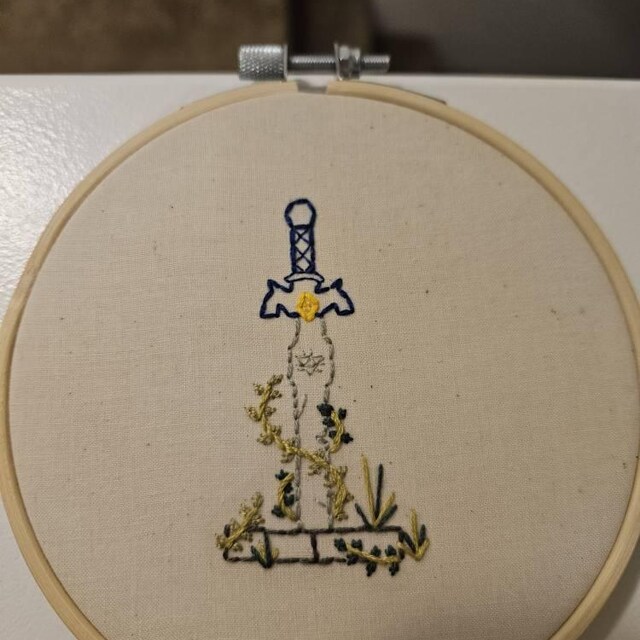 Zelda Master Sword Embroidery Pattern: Tears of the Kingdom (PDF