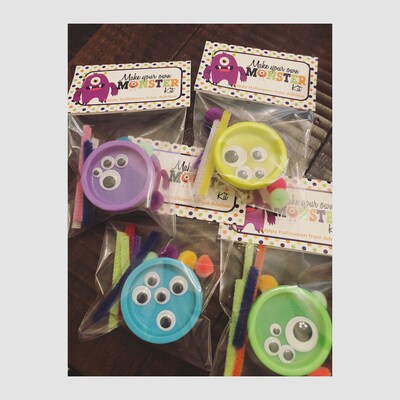 Halloween Treat Topper PRINTABLE Make Your Own Monster Kit - Etsy