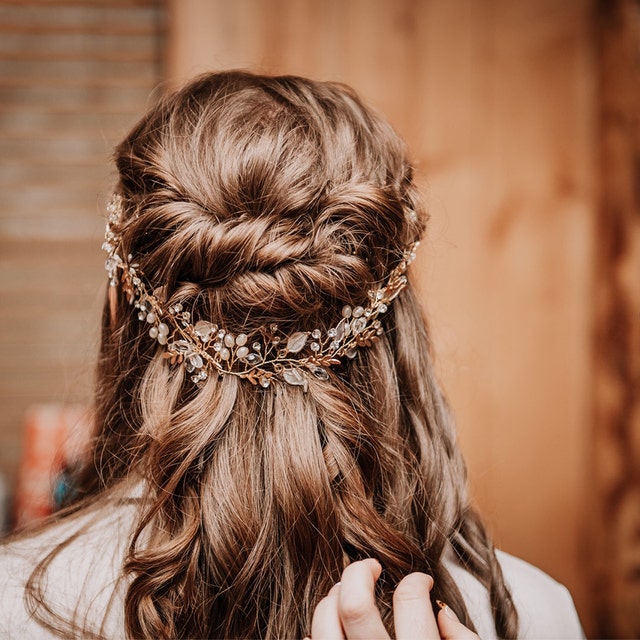 Hippie Hair Vine, Bridal Leaf Hair Vine, Bridal Headpiece Hippie Hair Vine, Bridal Leaf Hair Vine, Bridal Headpiece