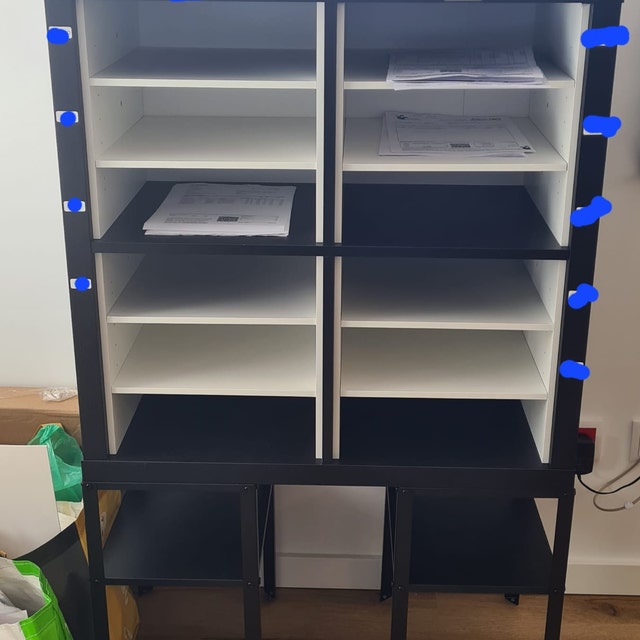 Kallax Einsatz mit 2 Fachböden / Kallax Regalteiler / IKEA Kallax