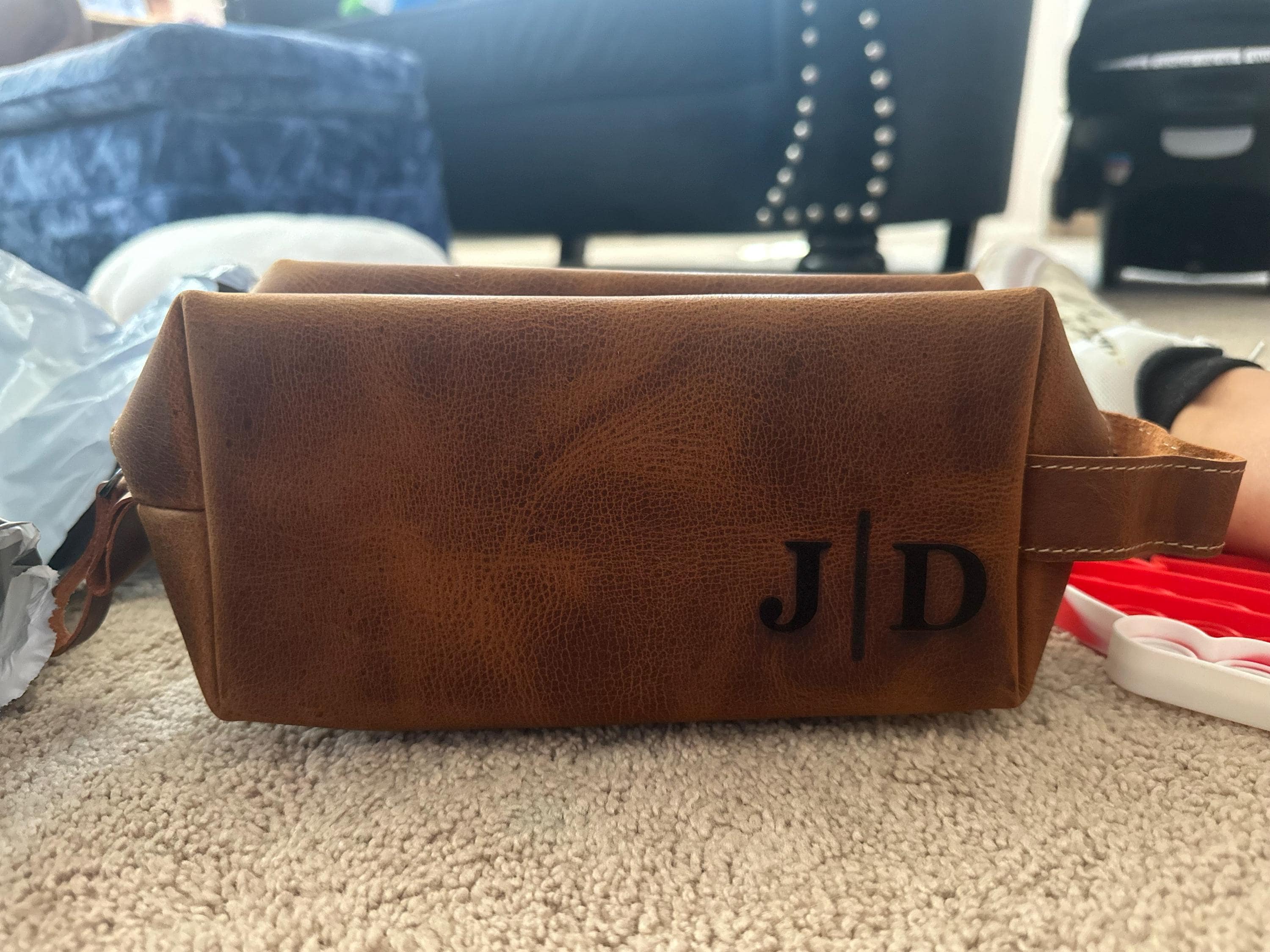 Groomsmen Gifts Personalized, Mens Leather Toiletry Bag, Groomsmen Proposal Gifts Box, Wedding Gift, Groomsman Best Man Gift, Wedding Favors