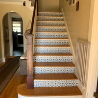 Peel And Stick Stair Riser Decals – Vinyl Stickers For Stairs, Waterproof, Removable, DIY Home Decor, 8x49 Inch, Pack Of 5