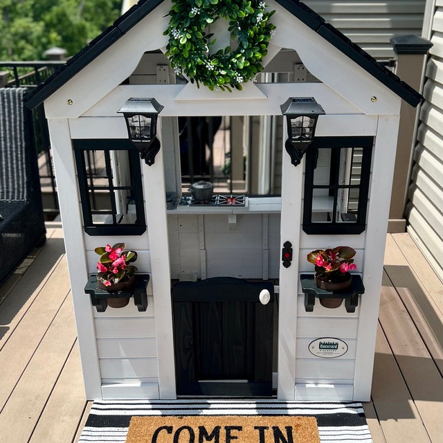 Wooden Playhouse Makeover Outdoor Mat For Under Playhouse TP