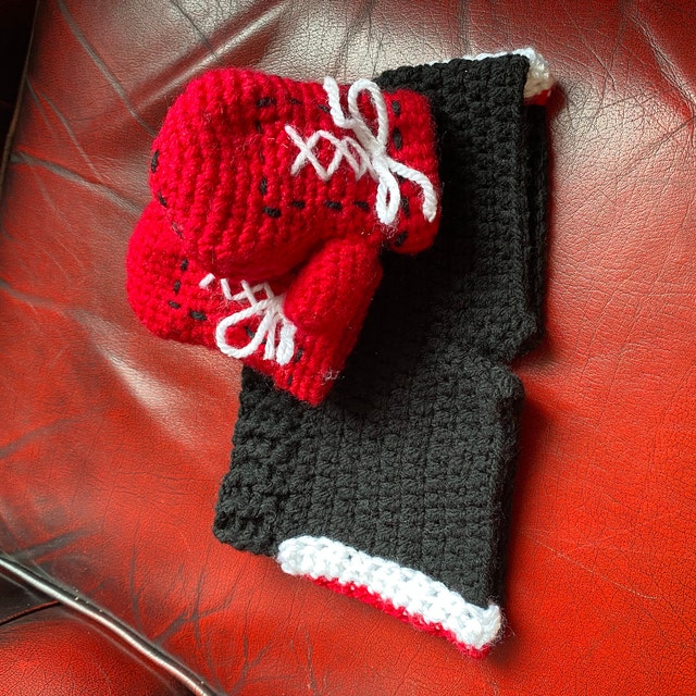 A customer's finished Baby Boxer Crochet Pattern