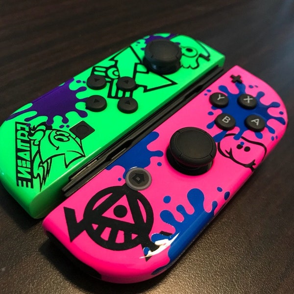 Custom Splatoon 2 Ink Themed Nintendo Switch Joy-con Joycon Controllers ...