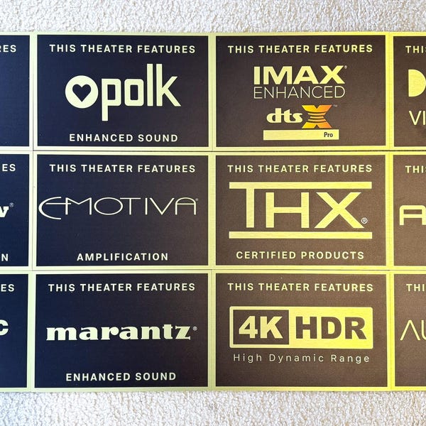 Dolby Atmos Home Movie Theater Sign