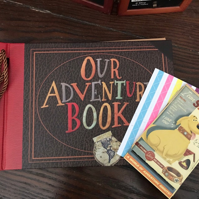 3-D Embossed Our Adventure Book, DIY Pixar Up Themed Scrapbook Photo Album,  Wedding Guestbook, 80 Pages