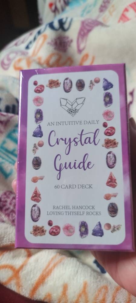 Intuitive 60 Card Crystal Deck - Made By Rachel - Healing Information Cards- Used like Tarot, Oracle or Angel Cards