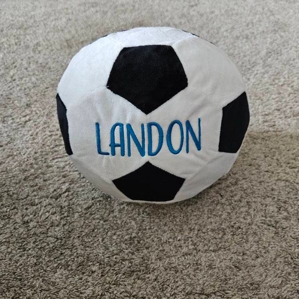 Personalized Plush Soccer Ball, Personalized Soccer Gift, Soccer Ball ...