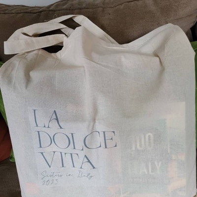 La Dolce Vita Italy Tote Bag Custom Totes Destination Wedding Welcome ...