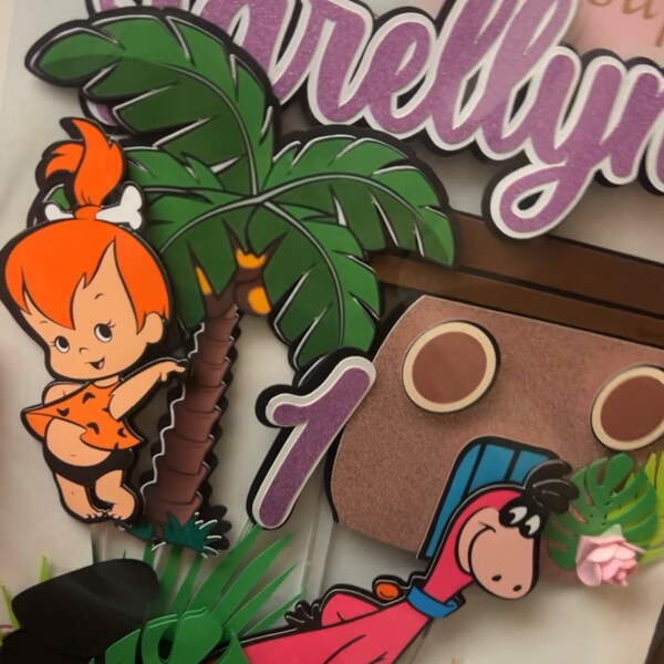 Handmade Pebbles Flintstone Birthday Candle – Perfect Cake Or Cupcake Topper!