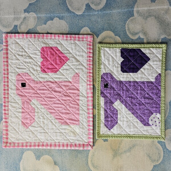 PDF Easter Quilt Pattern - Green Bunny Quilt Pattern - Etsy