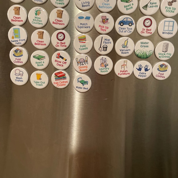 Custom Picture Chore Magnets (set of 12) - Etsy