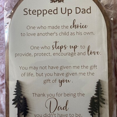 Personalized Upload Photo Stepped Up Mom Acrylic Plaque - Gift Idea For Mother's Day - Thank You For Being The Mother You Didn't Have To Be main image 1