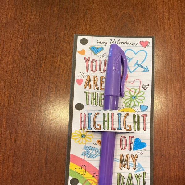 Highlighter Valentine Printable for Fat or Skinny Highlighters Cute ...