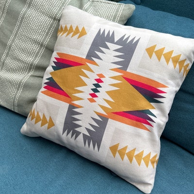 Rug Design Pillow Coversterracotta Southwestern Cushion - Etsy