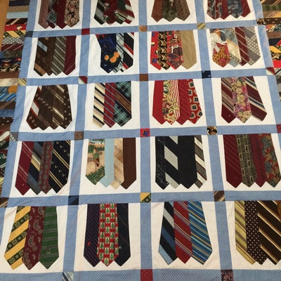 Neck Tie Quilt Blanket Custom Made, Amount Represents a Deposit - Etsy