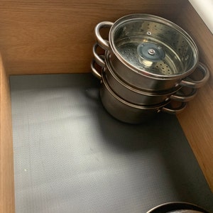 Drawer Liner 90cm X 30cm Nonslip Kitchen Cupboard Lining Clear Shelf  Protector Mat Adorn Cuttable Liners Anti Slip 