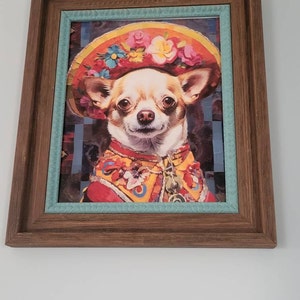 メキシカンチワワのアートプリント｜カラフルな犬の肖像画（デジタル