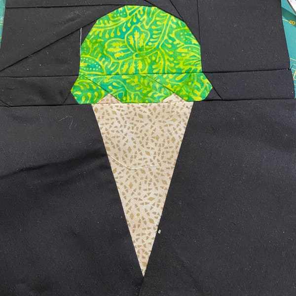 Ice Cream Scoop Paper Piecing Pattern Pdf Etsy 