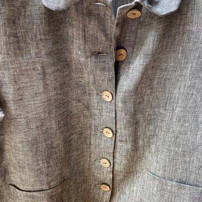 Women Linen Blazer 'georgia-rustic' Artist Linen - Etsy