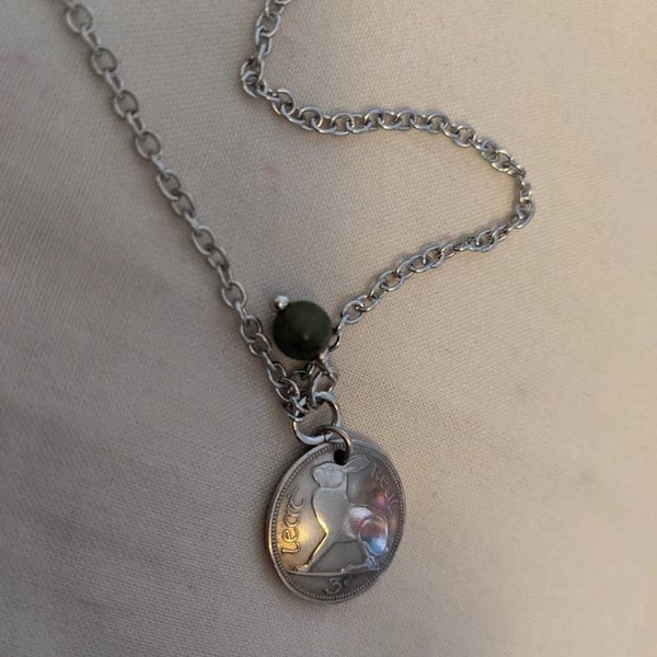 Rabbit irish Coin Necklace irish 3 Pence Coin domed Coin your Choice ...