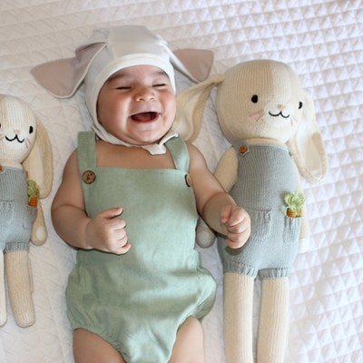 Baby Solid Color Mesh Doll Neck Sleeveless bodysuit