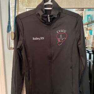 ICU Intensive Care Unit Jacket ICU Nurse Jacket Embroidered - Etsy